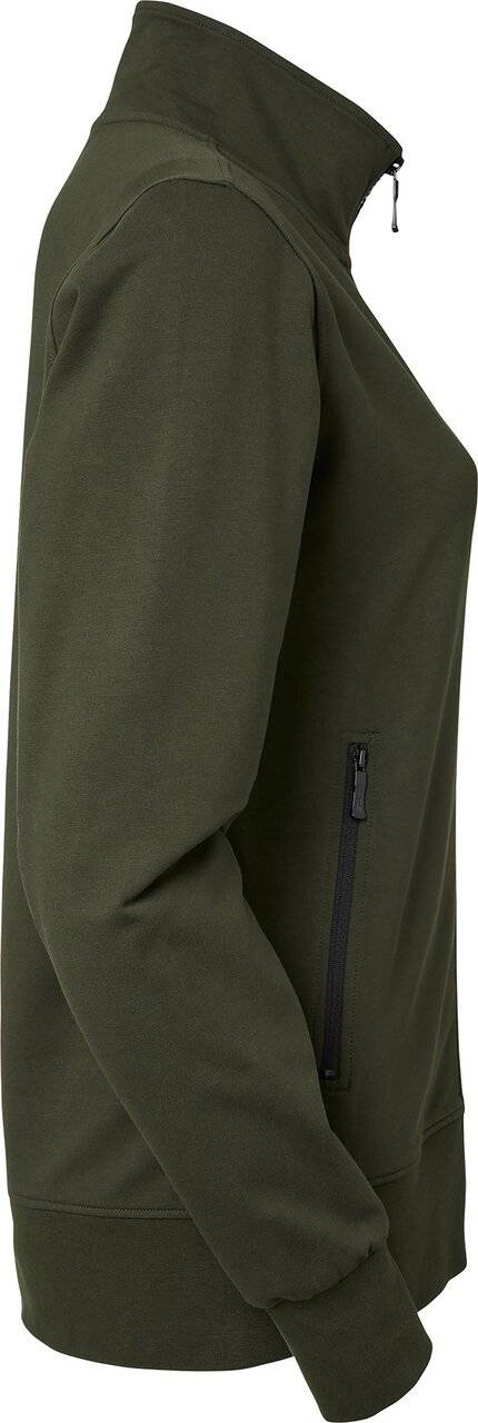 Nicole Full-Zip Sweatshirt, Damen, dunkel olive, XS