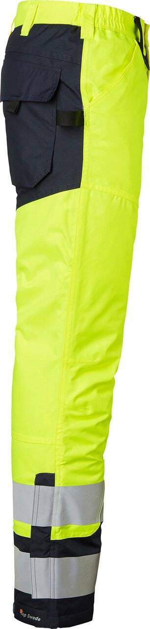 165 Lange Winter-Arbeitshose, Unisex, Fluoreszierendes gelb/navy blau, XL