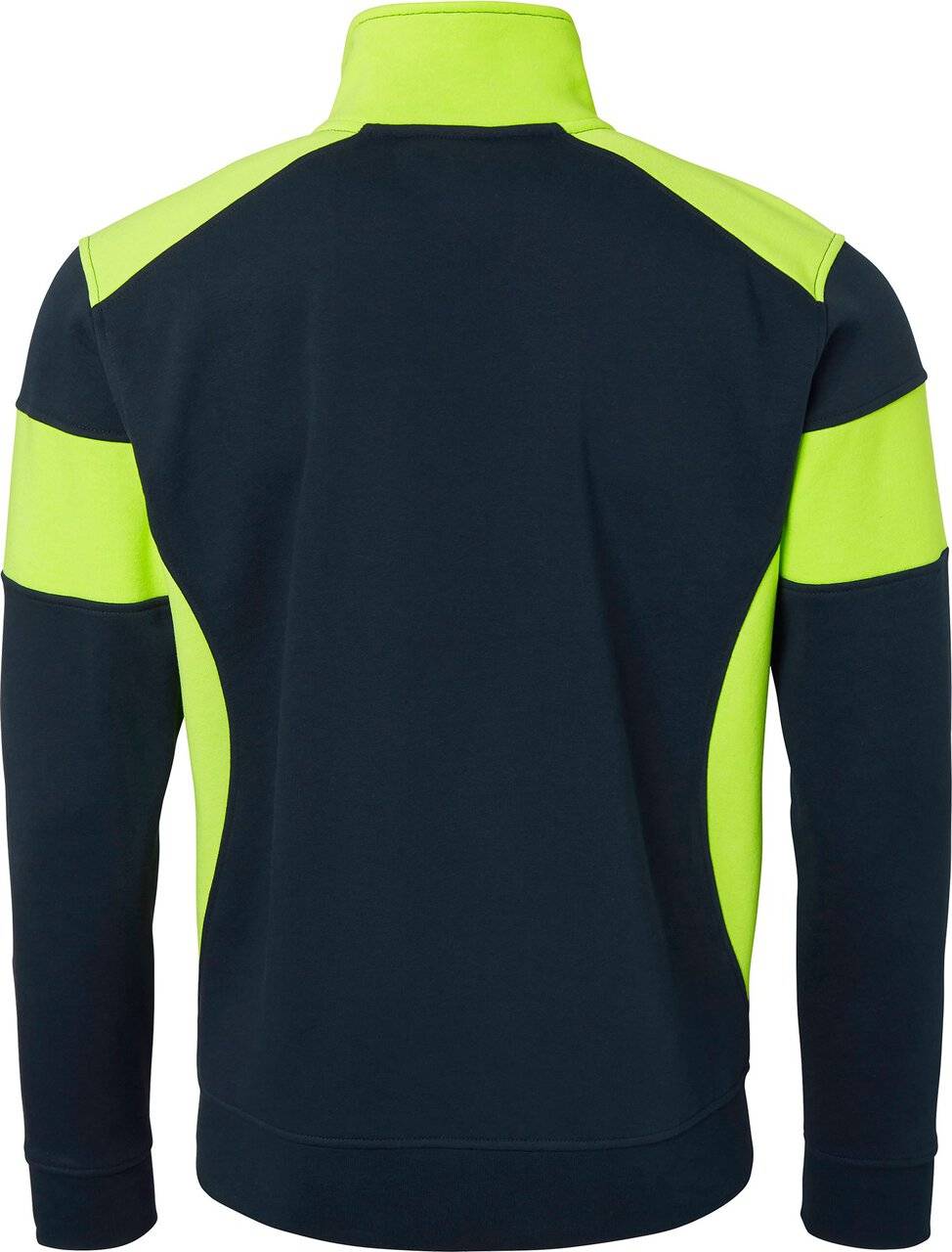 223 Full-Zip Sweatshirt, Unisex, navy blau/Fluoreszierendes gelb, XL