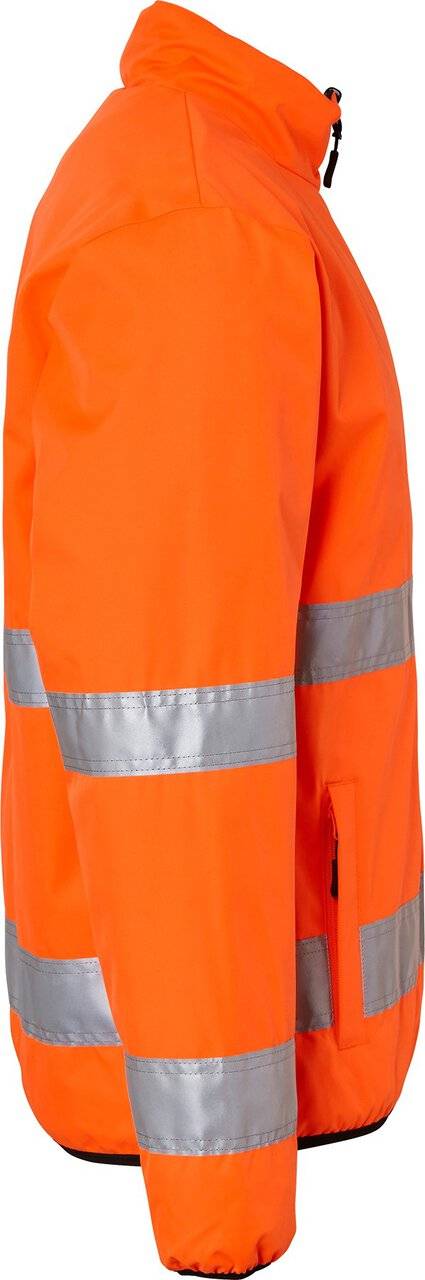 129 Wattierte Jacke, Unisex, Fluoreszierendes orange/schwarz, XXL