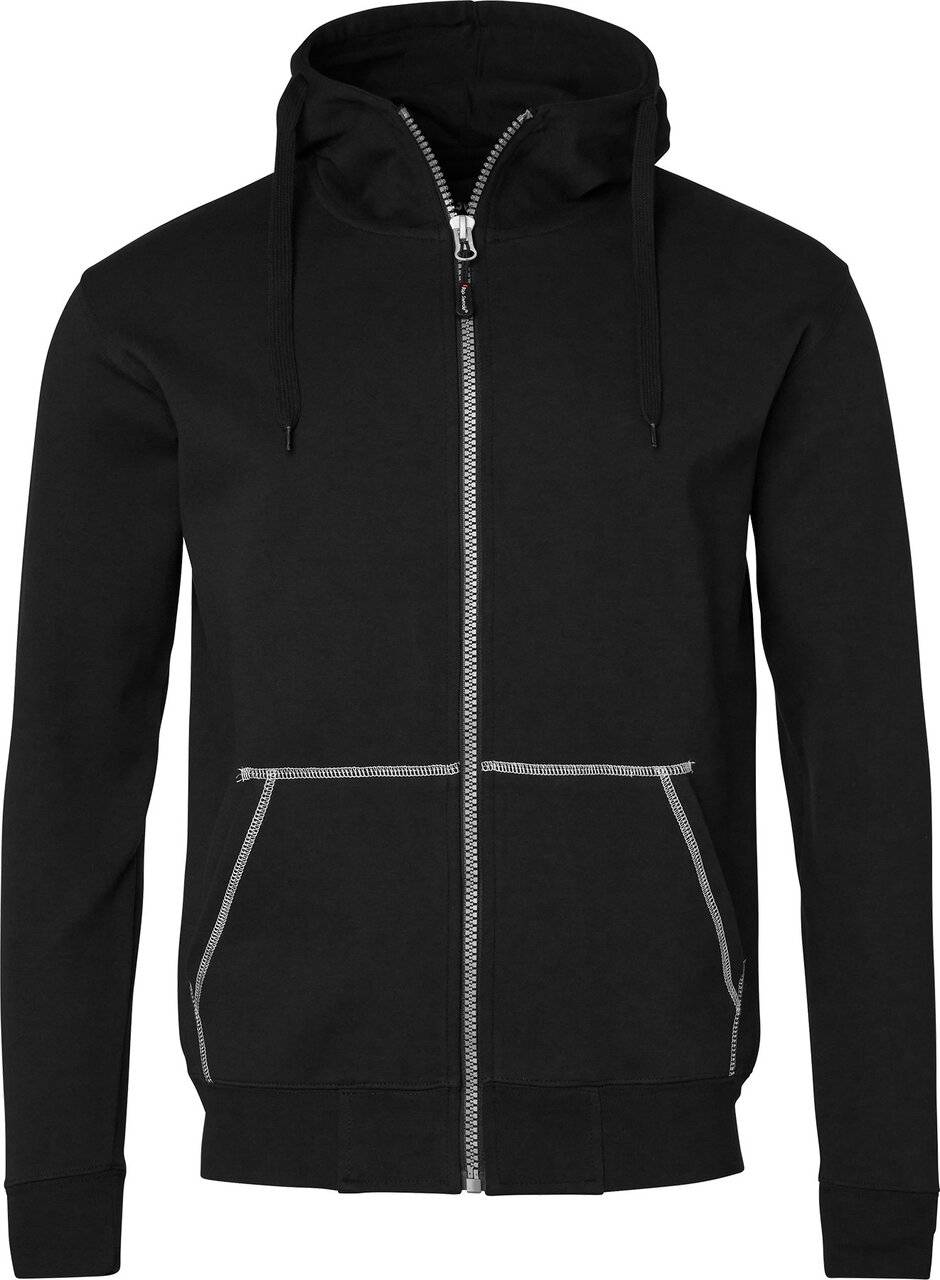 0302 Full-Zip Sweatshirt, Unisex, schwarz, XL