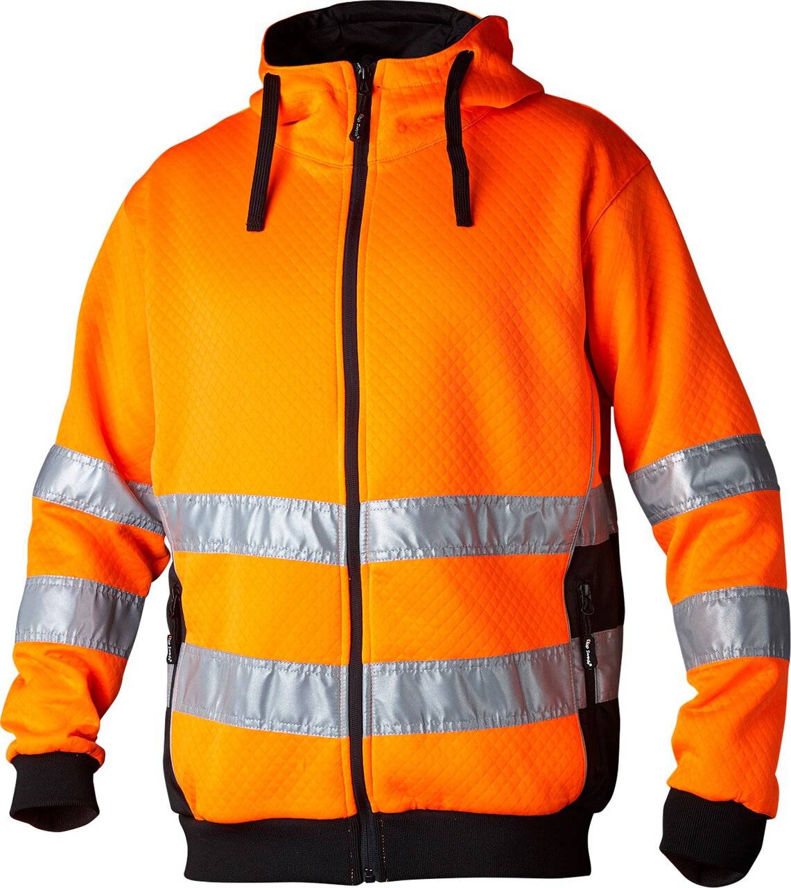 133 Full-Zip Sweatshirt, Unisex, Fluoreszierendes orange/schwarz, XL