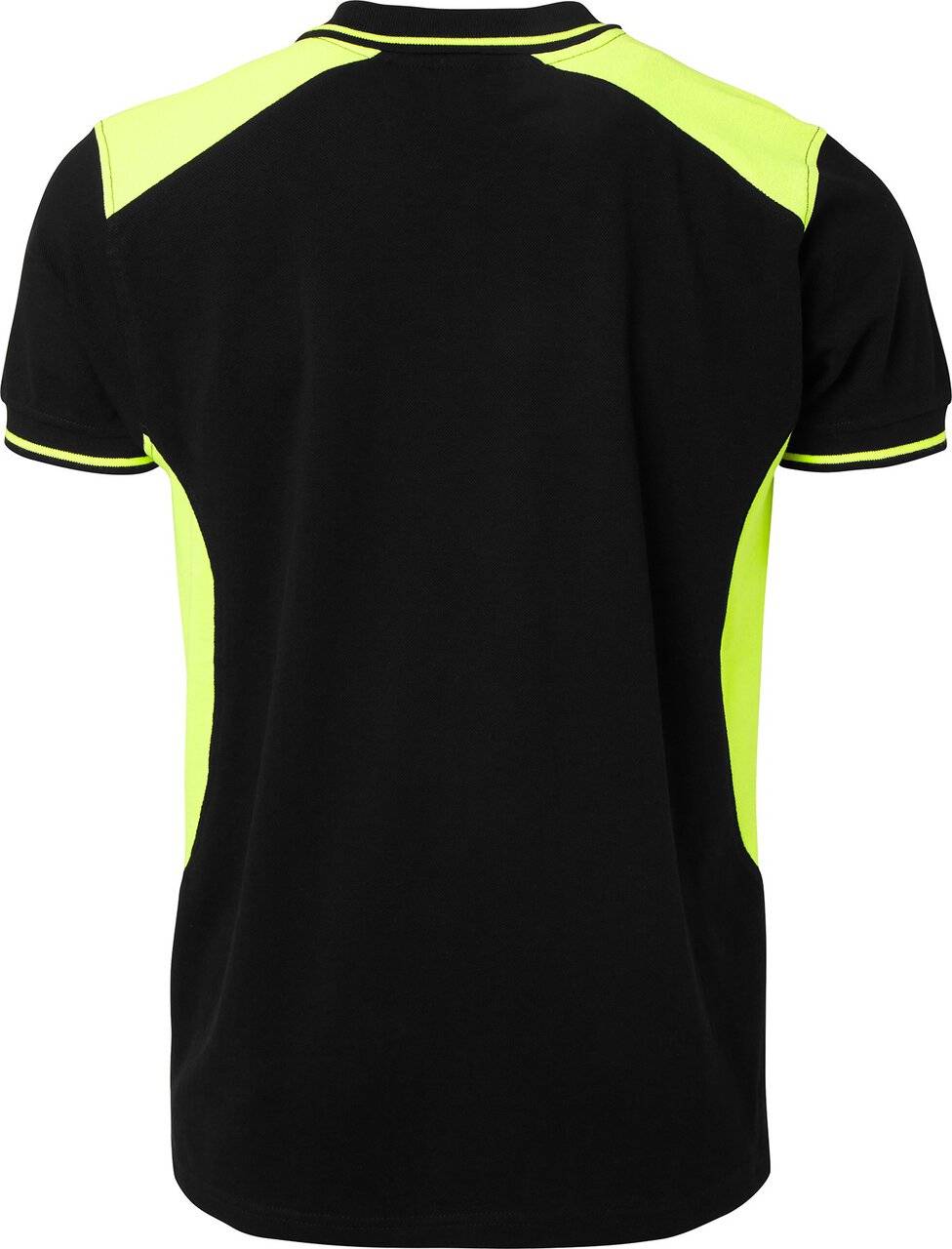 213 Poloshirt, Herren, schwarz/Fluoreszierendes gelb, XL