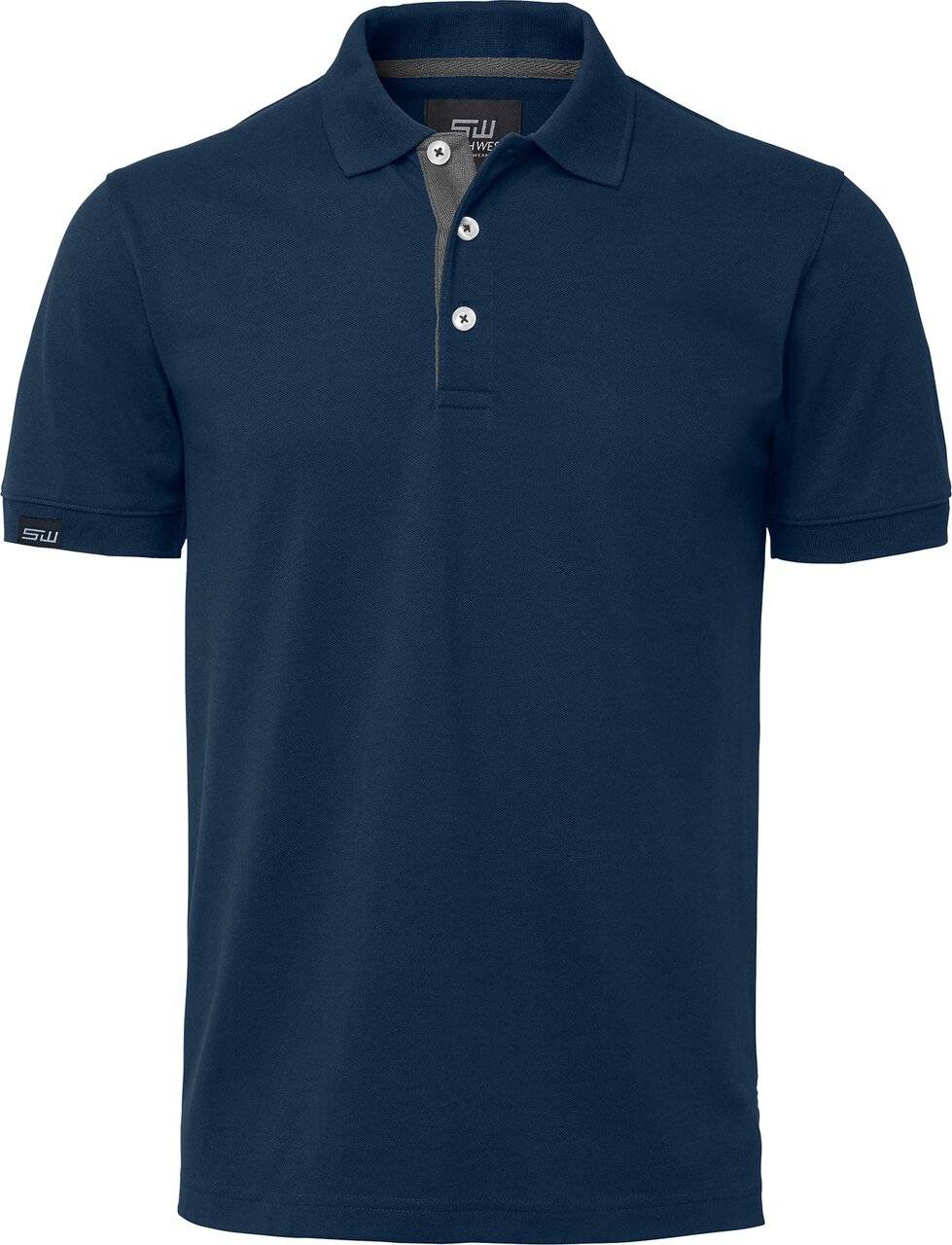 Weston Poloshirt, Herren, navy blau/grau, S