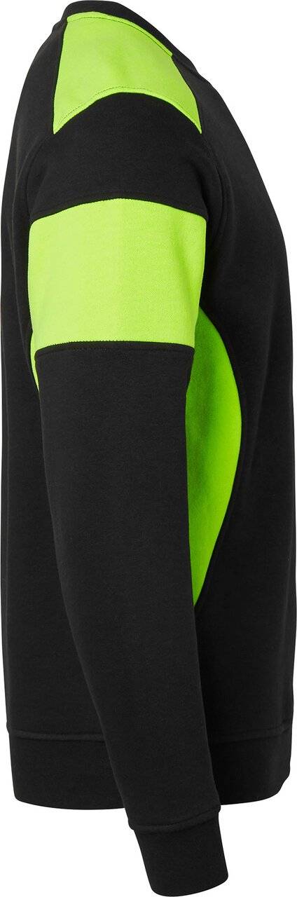 221 Sweatshirt, Unisex, schwarz/Fluoreszierendes gelb, XXL