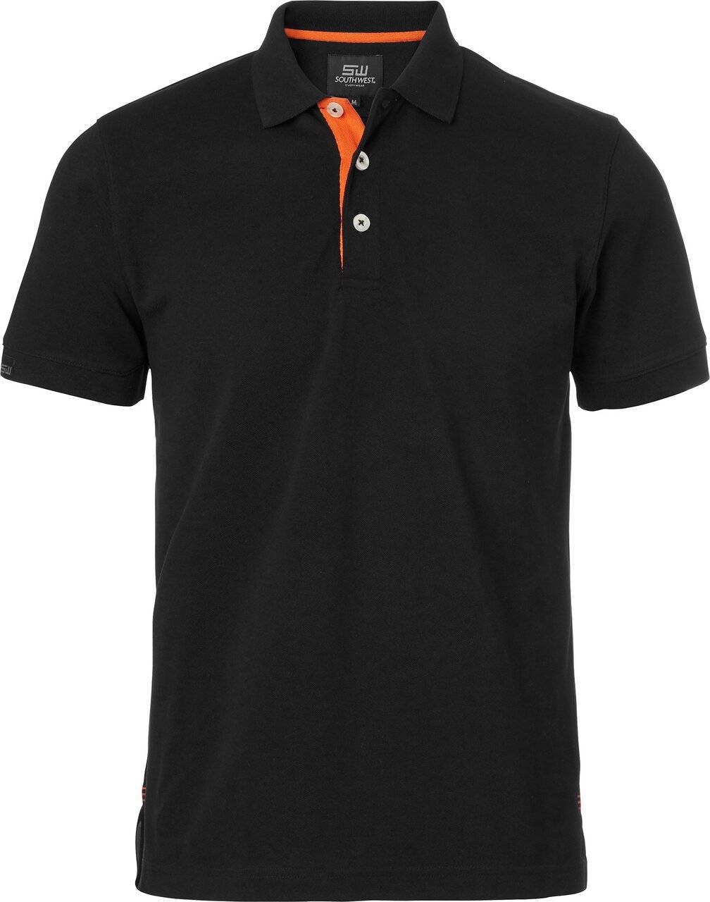 Weston Poloshirt, Herren, schwarz/orange, 3XL