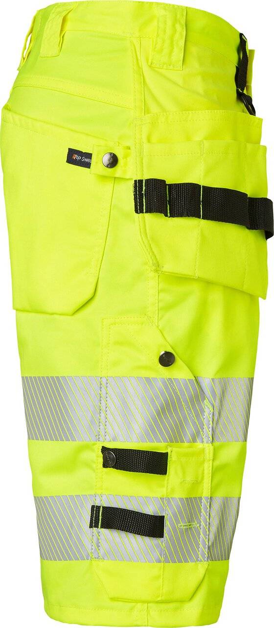 304 Kurze Handwerker Hose, Unisex, Fluoreszierendes gelb, 62