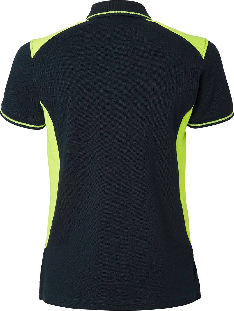 214 Poloshirt, Damen, navy blau/Fluoreszierendes gelb, M