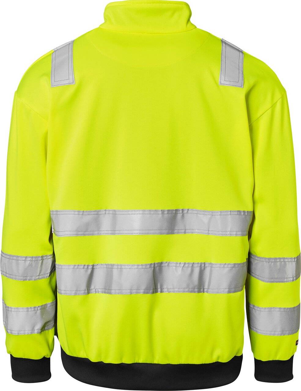 136 Half-Zip Sweatshirt, Unisex, Fluoreszierendes gelb/navy blau, 3XL