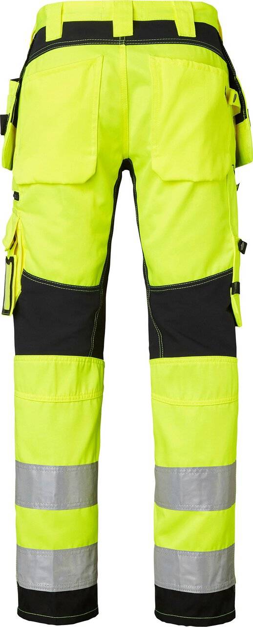 236 Lange Handwerker Hose, Unisex, Fluoreszierendes gelb/schwarz, 26