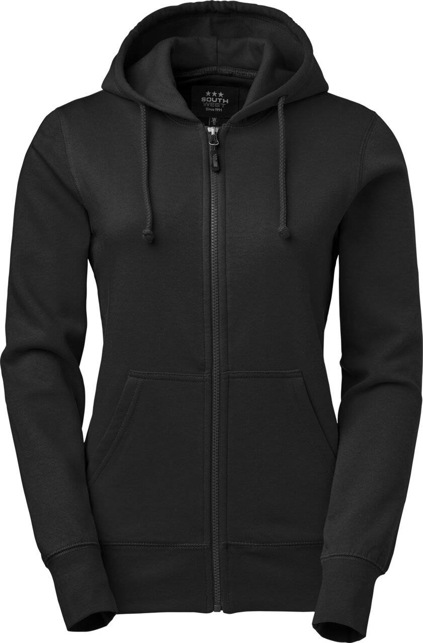 Georgia Full-Zip Sweatshirt, Damen, schwarz, S
