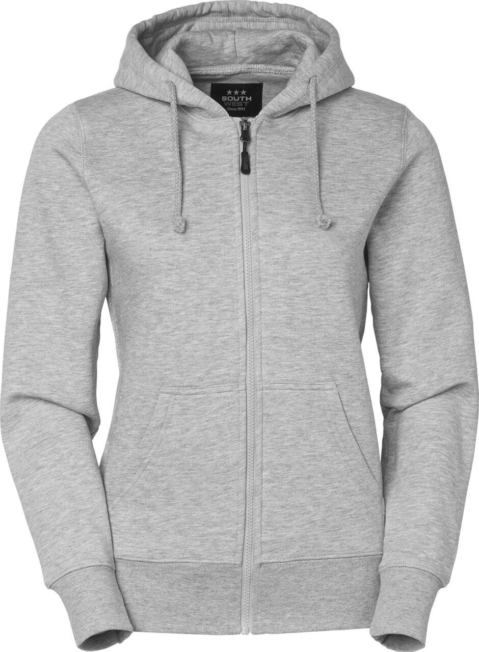 Georgia Full-Zip Sweatshirt, Damen, grau meliert, XS
