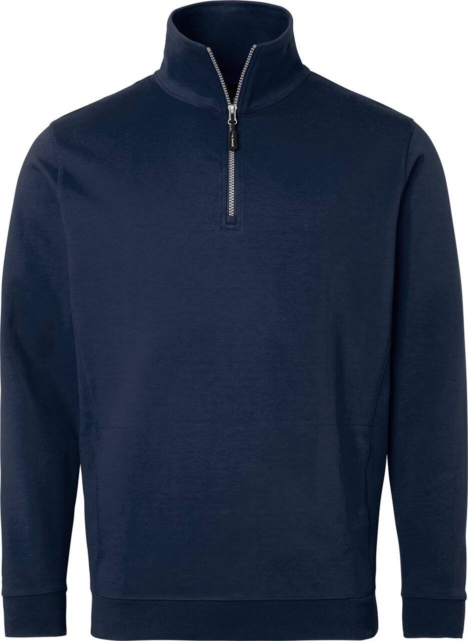 0102 Half-Zip Sweatshirt, Unisex, navy blau, 3XL