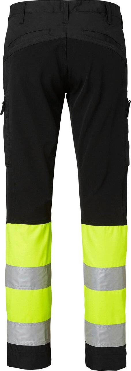 220 Arbeitshose, Unisex, schwarz/Fluoreszierendes gelb, 26