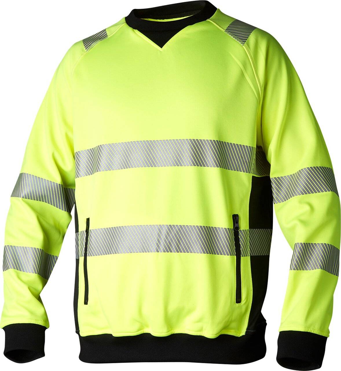 132 Sweatshirt, Unisex, Fluoreszierendes gelb/schwarz, XS