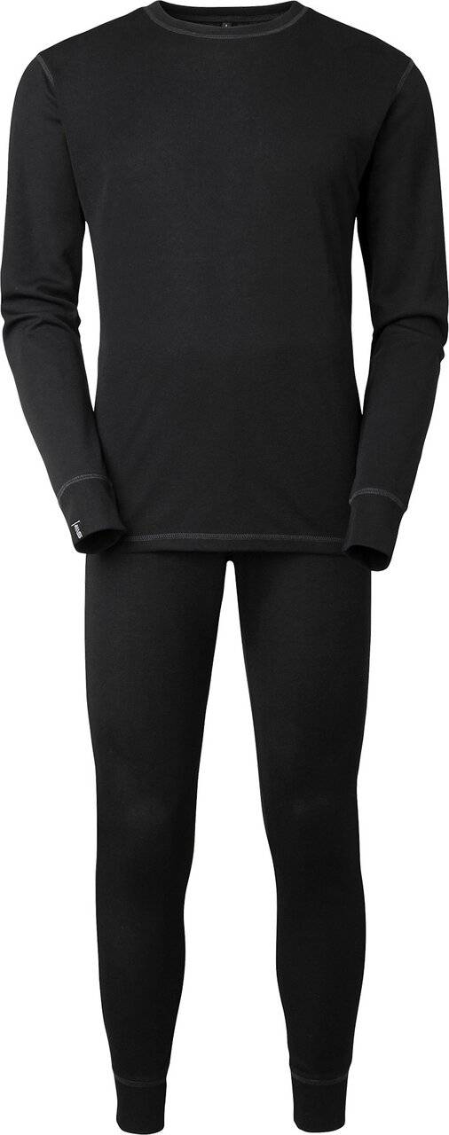 Basic Funktions-Unterwäsche Set, Unisex, schwarz, XL