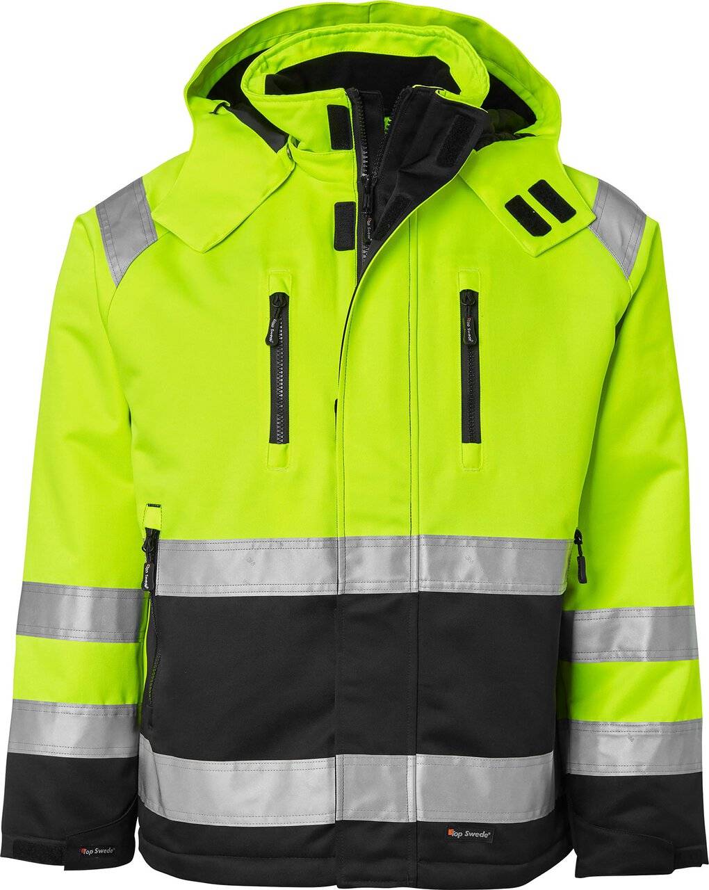 131 Winterjacke, Unisex, Fluoreszierendes gelb/schwarz, XL