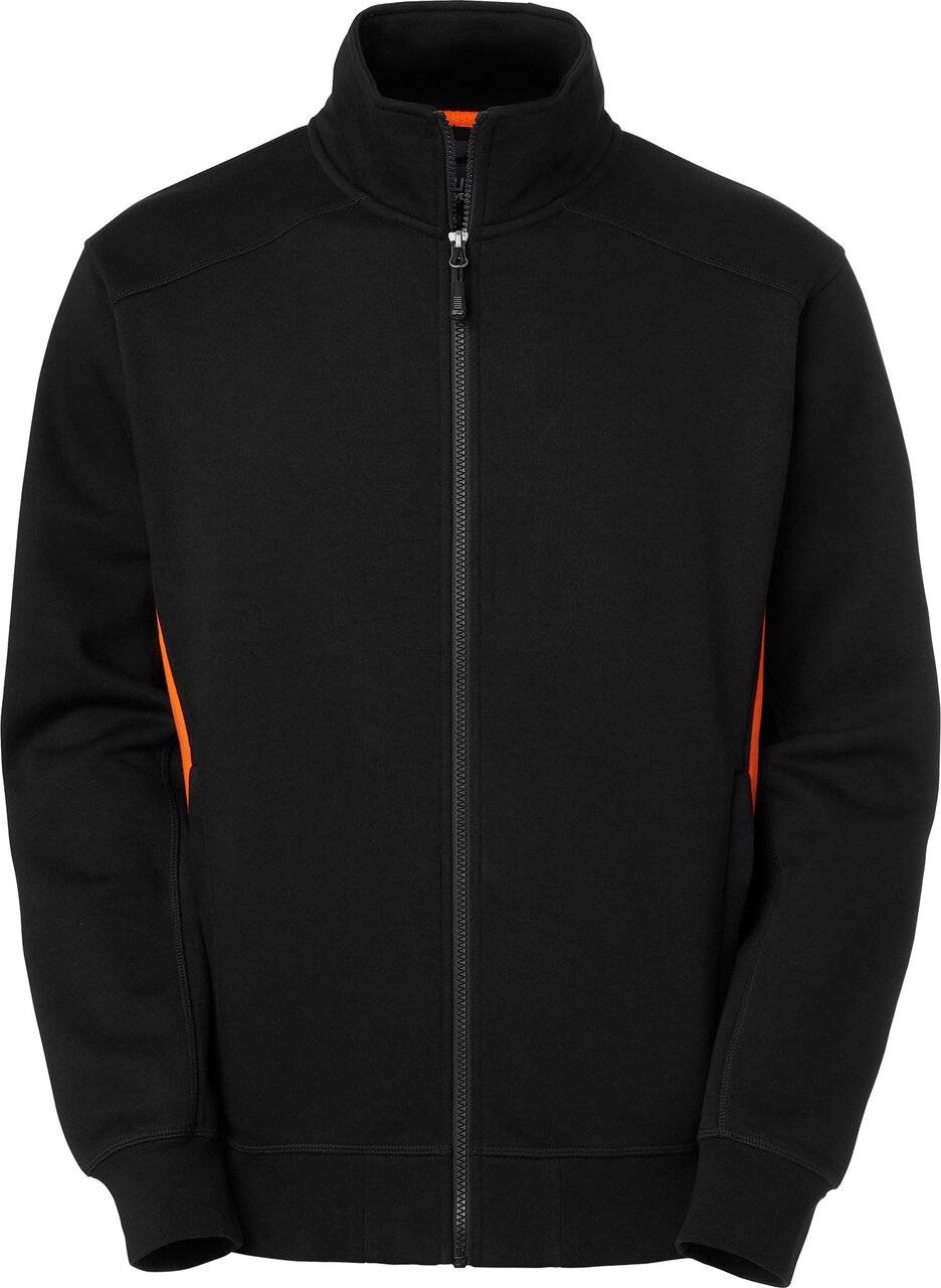 Lincoln Full-Zip Sweatshirt, Herren, schwarz/orange, 3XL
