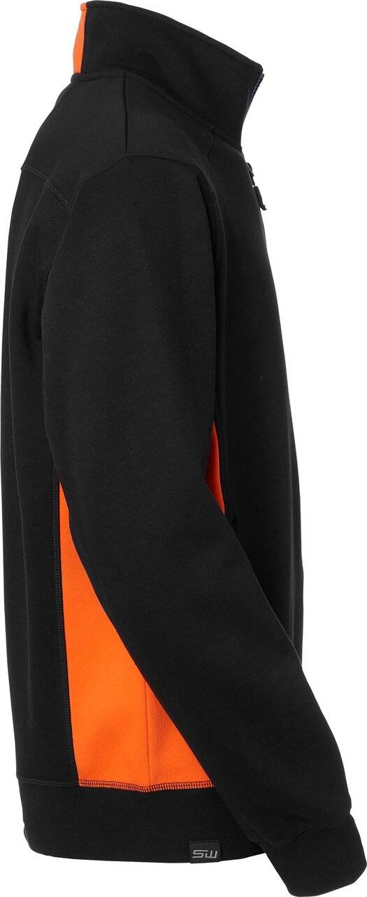 Lincoln Full-Zip Sweatshirt, Herren, schwarz/orange, 3XL