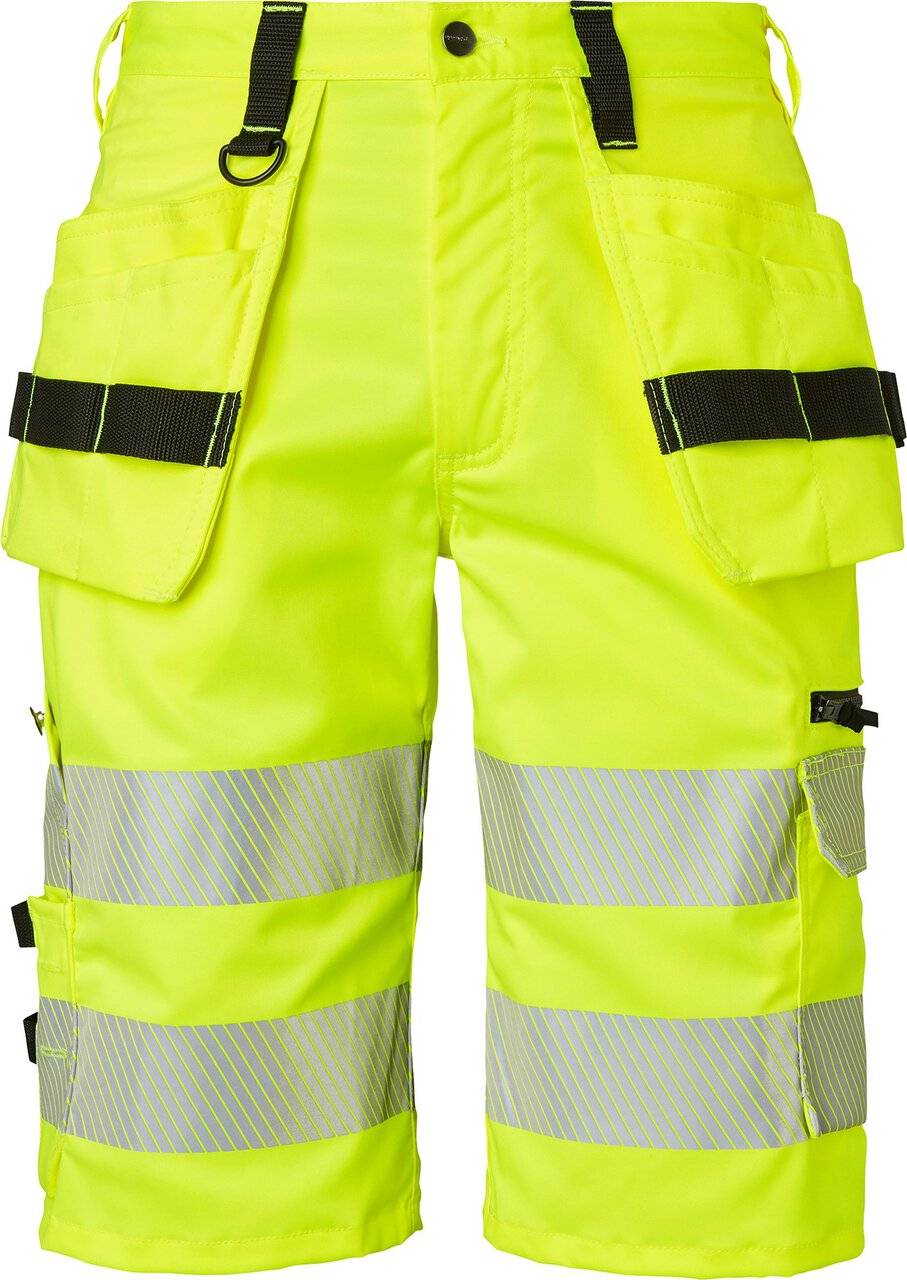 304 Kurze Handwerker Hose, Unisex, Fluoreszierendes gelb, 44