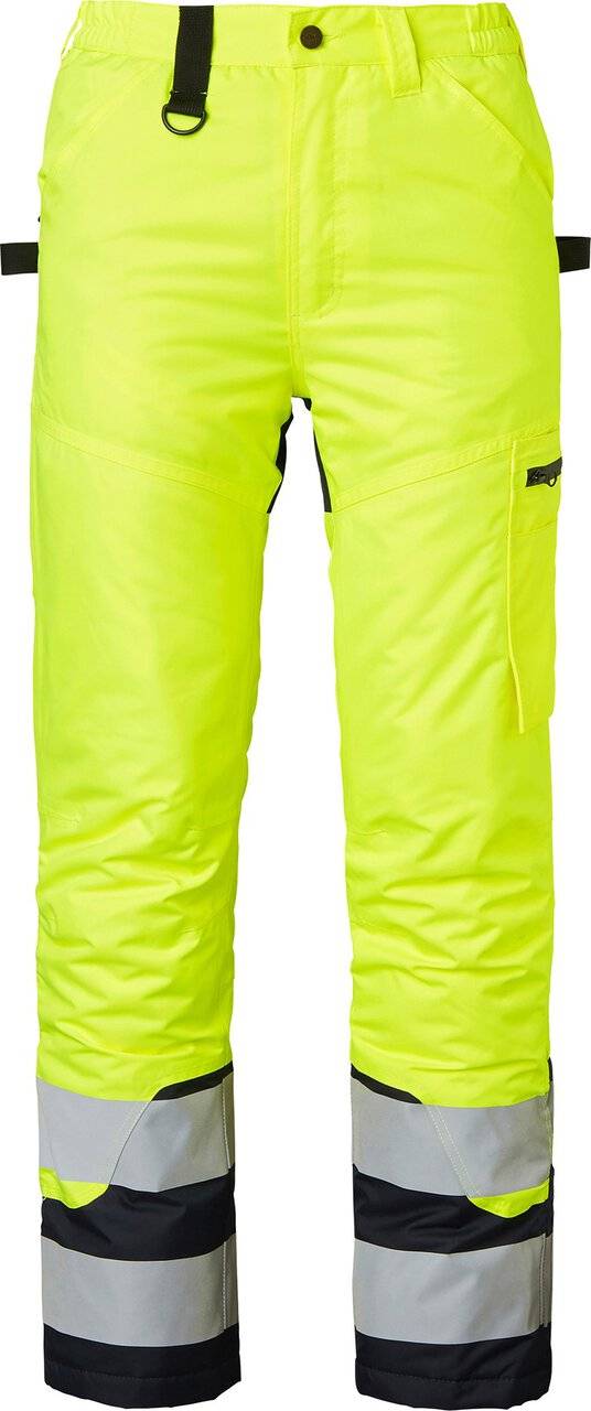 165 Lange Winter-Arbeitshose, Unisex, Fluoreszierendes gelb/navy blau, XXL