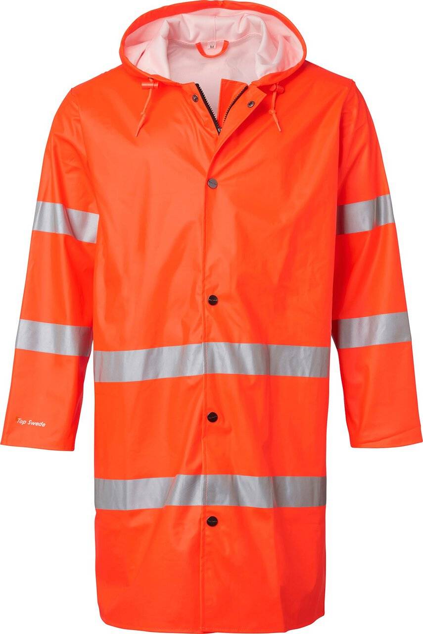 9295 Regenmantel Hohe Sichtbarkeit, Unisex, Fluoreszierendes orange, M