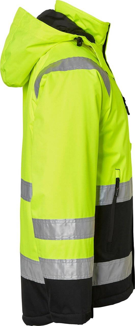 122 Winterjacke, Unisex, Fluoreszierendes gelb/schwarz, 5XL