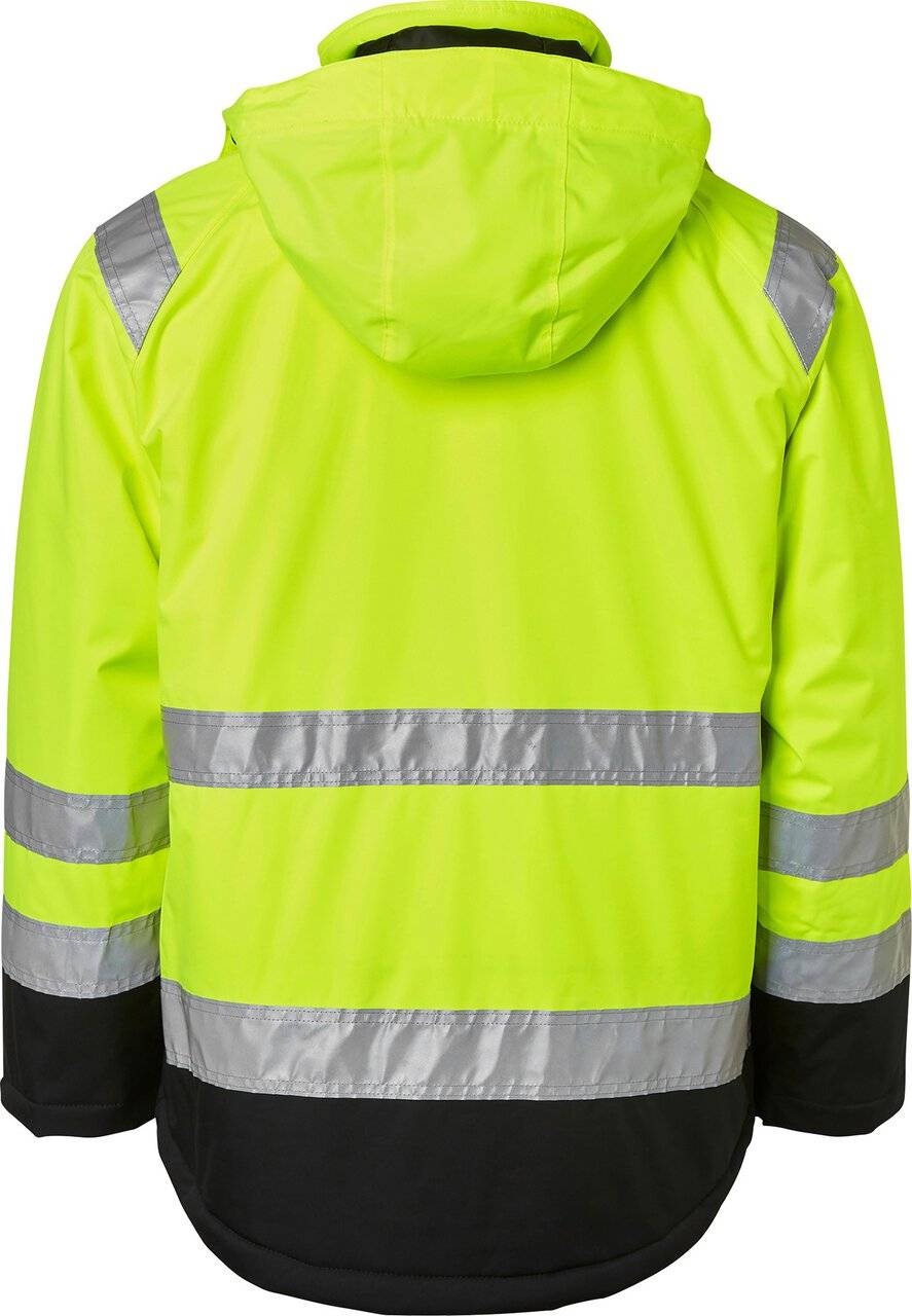 122 Winterjacke, Unisex, Fluoreszierendes gelb/schwarz, 5XL