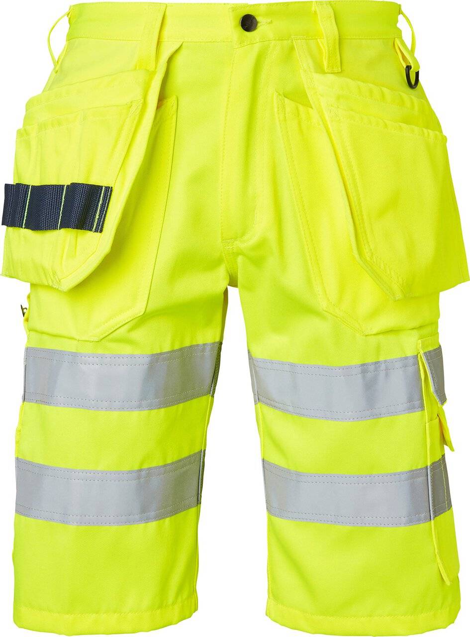 195 Kurze Handwerker Hose, Unisex, Fluoreszierendes gelb, 56