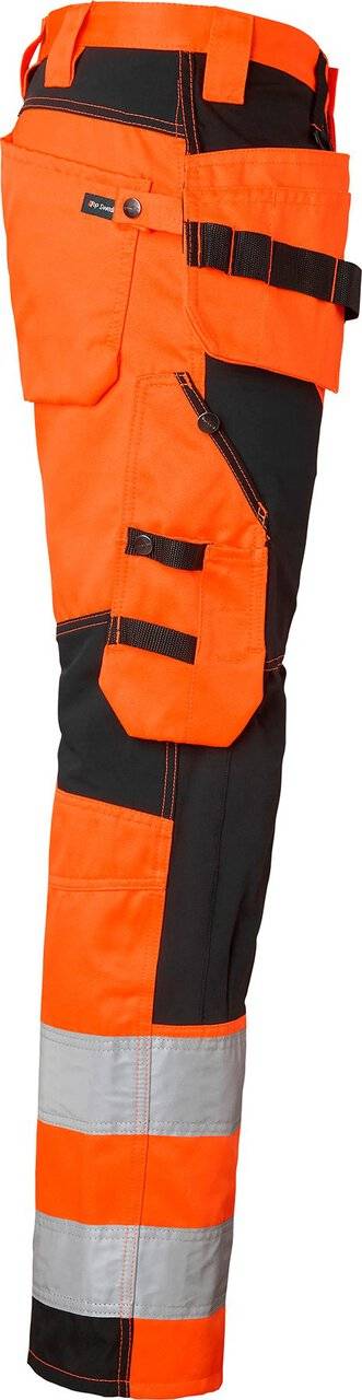 236 Lange Handwerker Hose, Unisex, Fluoreszierendes orange/schwarz, 98