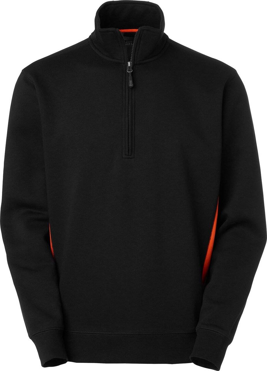 Webber Half-Zip Sweatshirt, Herren, schwarz/orange, 4XL