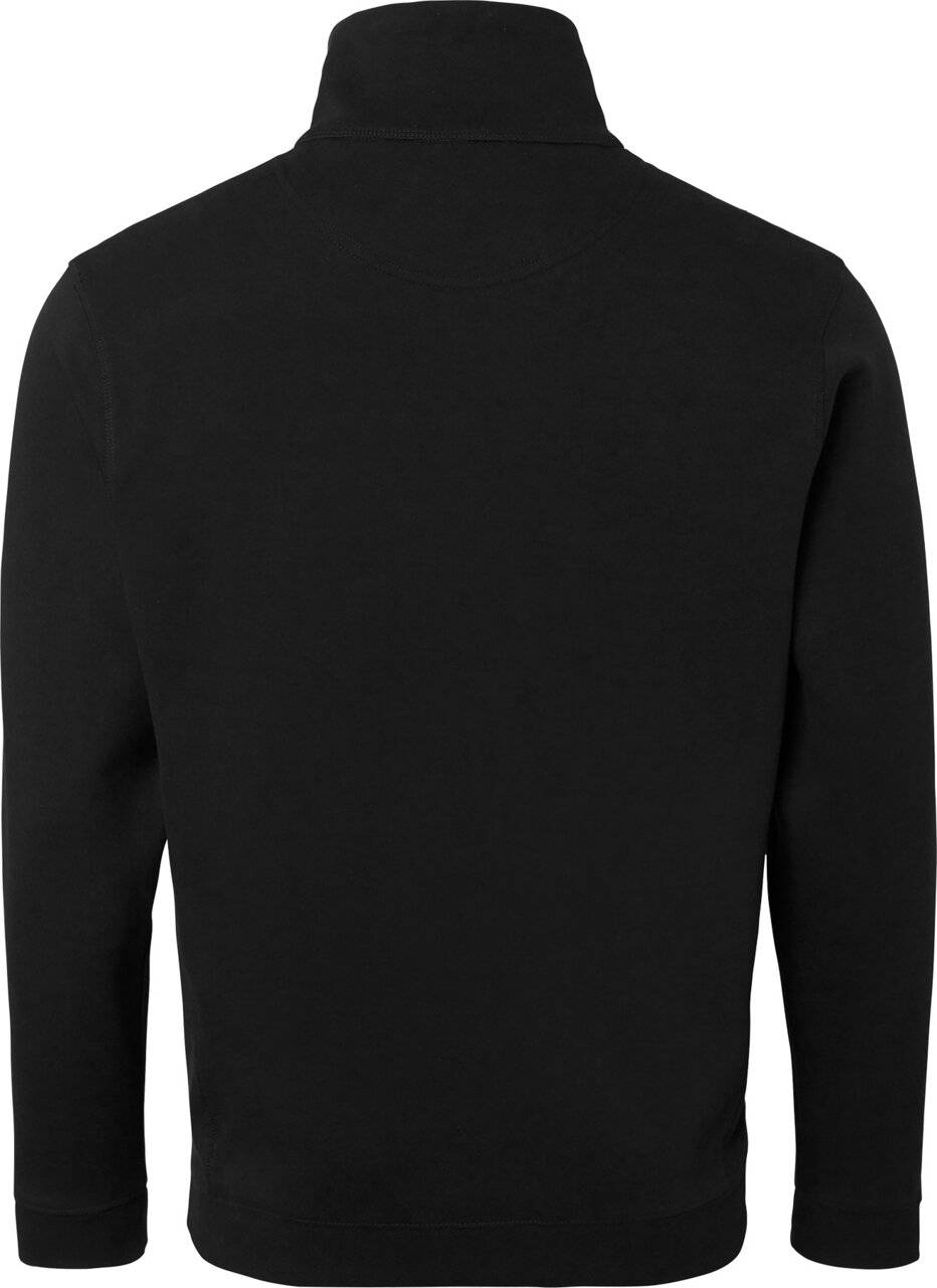 0102 Half-Zip Sweatshirt, Unisex, schwarz, L