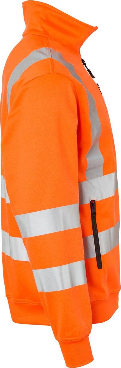 170 Full-Zip Sweatshirt, Unisex, Fluoreszierendes orange, S