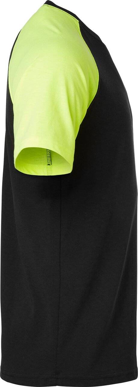 225 T-shirt, Unisex, schwarz/Fluoreszierendes gelb, 3XL