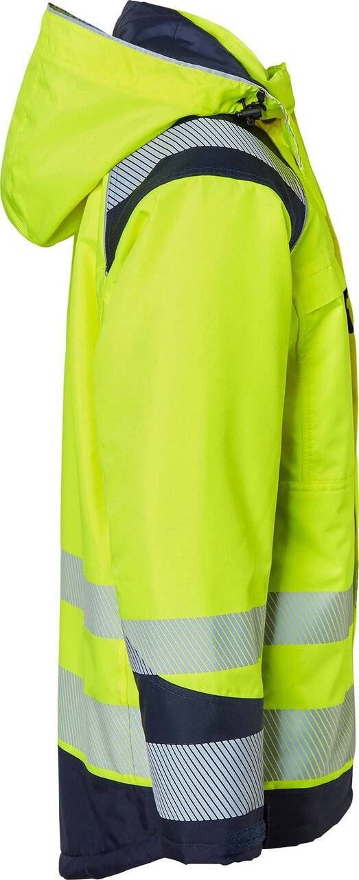 120 Winterjacke, Unisex, Fluoreszierendes gelb/navy blau, M