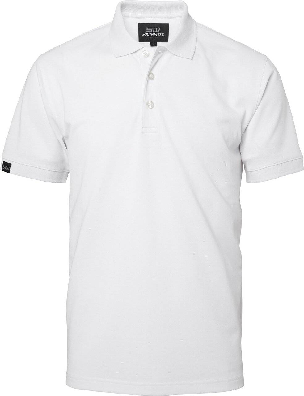 Weston solid Poloshirt, Herren, weiß, XS