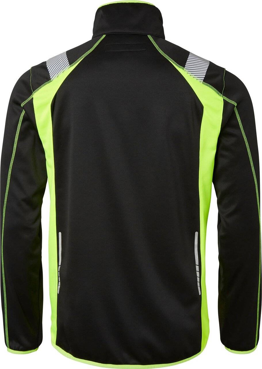 275 Full-Zip Sweatshirt, Unisex, schwarz/Fluoreszierendes gelb, 3XL