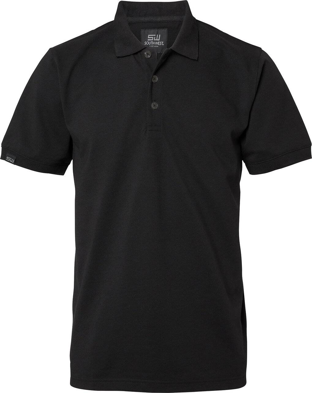 Weston solid Poloshirt, Herren, schwarz, XXL