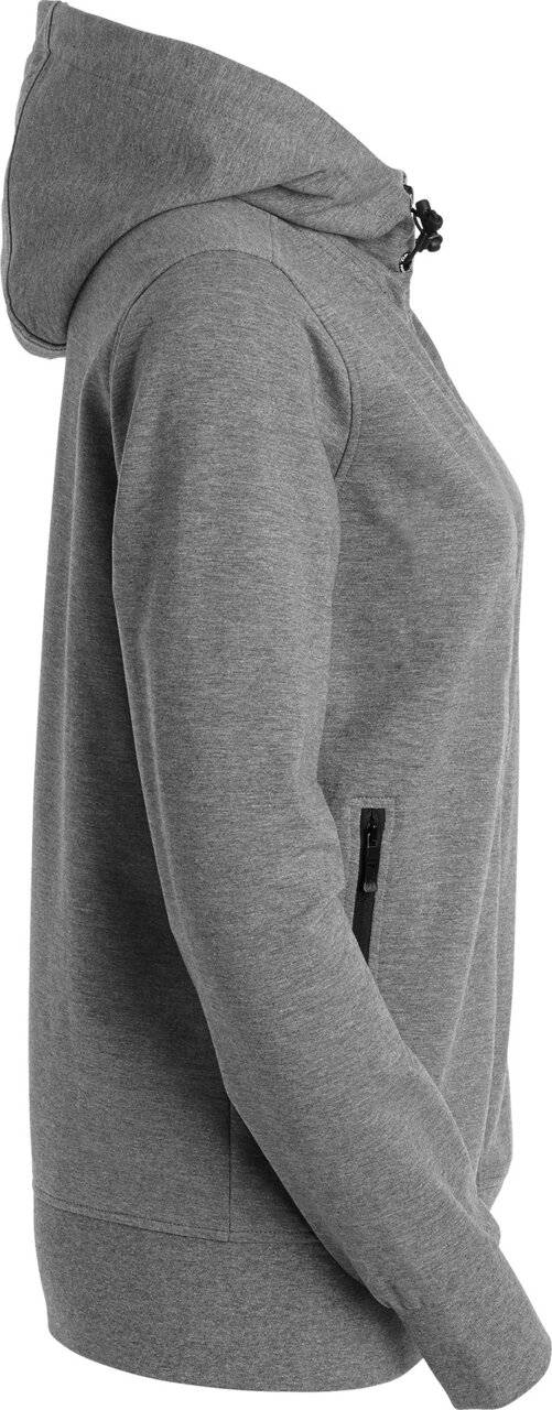 Mia Full-Zip Sweatshirt, Damen, grau meliert, XL