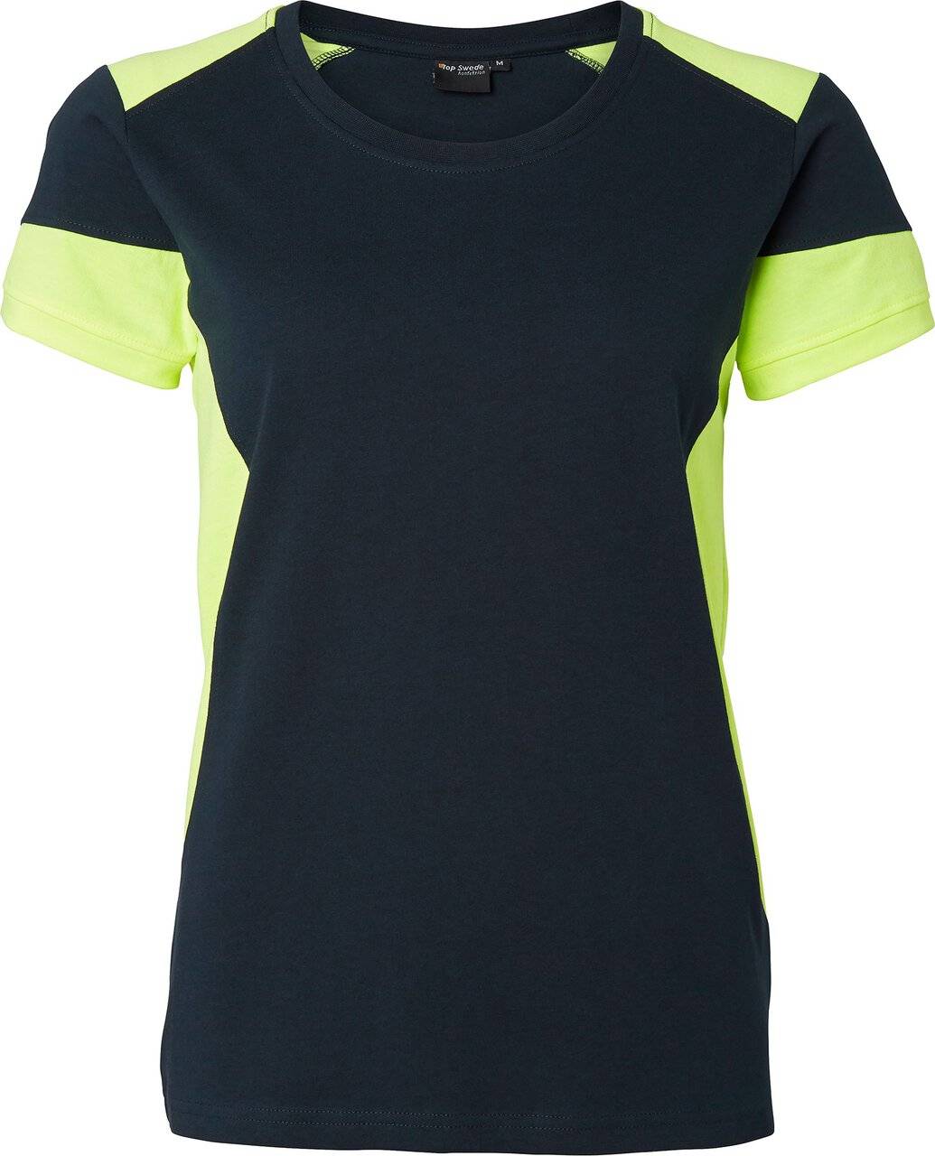 211 T-shirt, Damen, navy blau/Fluoreszierendes gelb, XL