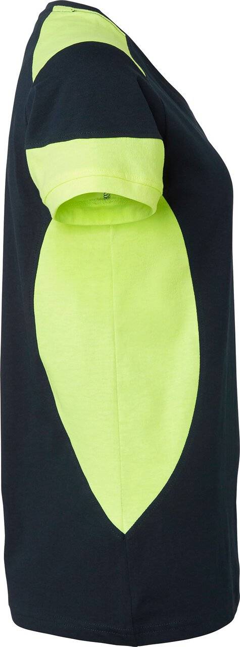 211 T-shirt, Damen, navy blau/Fluoreszierendes gelb, XL