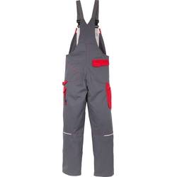 Latzhose Icon 100806-866 Gr. C56 Grau/Rot, 295 g/m², 65%Poly/35%BW