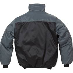 Pilotjacke Icon 100809-996 Gr. M schwarz/Kontrast grau, 410g/m² mit Pelzfutter,