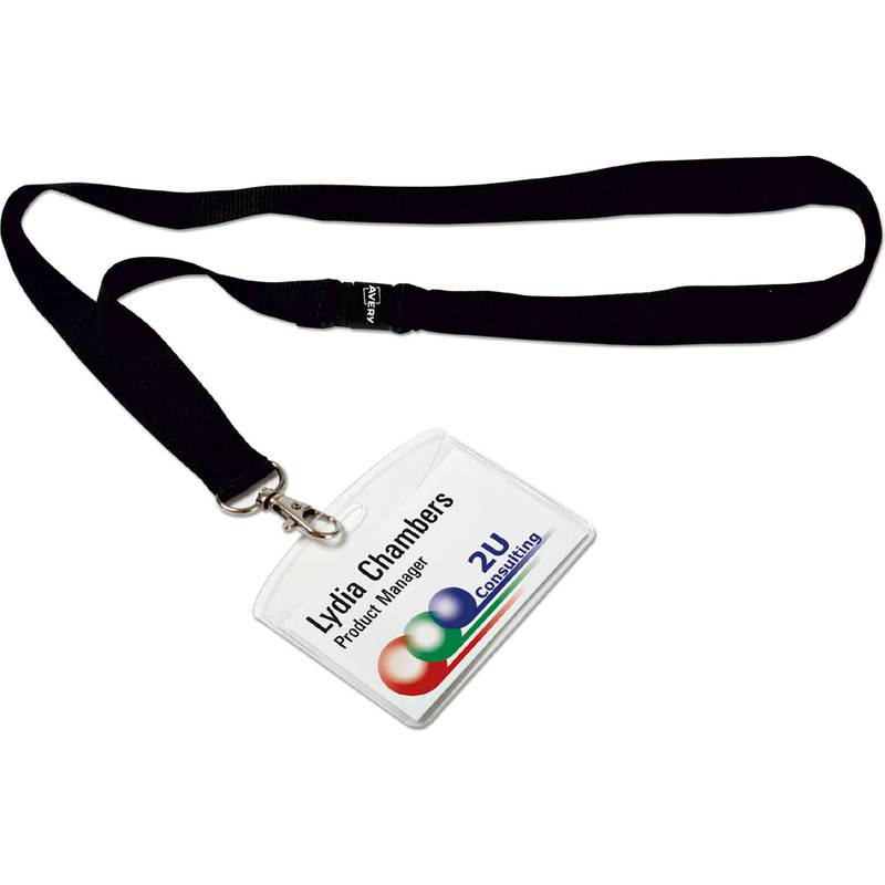 Avery Zweckform AVZ 4825 - Namensschild Lanyard mit Einsteckschilder 10