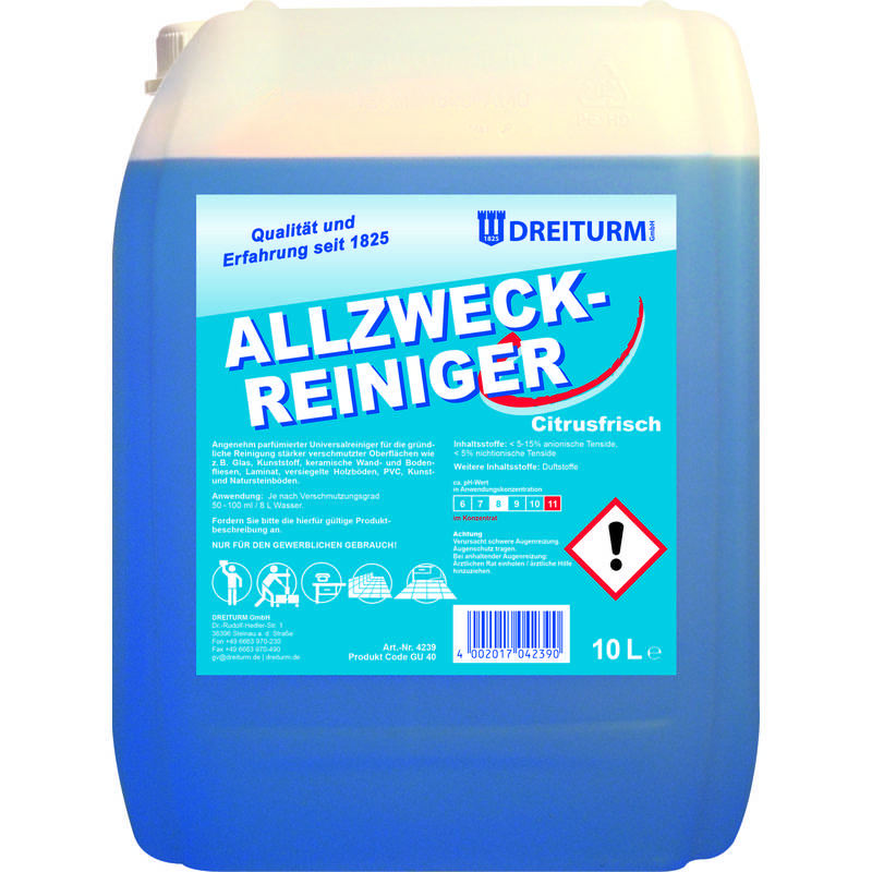 DREITURM Allzweckreiniger mit Salmiak, 10 Liter