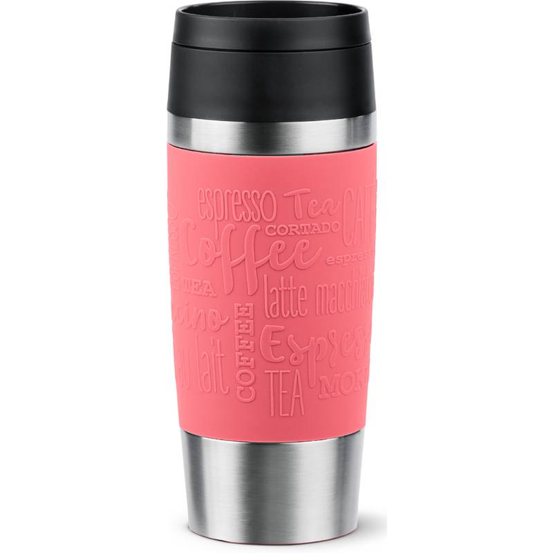 EMSA Travel Mug Classic , Koralle, Edelstahl, Silikon, Edelstahl, Polypropylen (PP), 36 ml, 8,3 cm, 200 mm