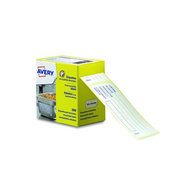AVERY Etiquette de traçabilité alimentaire, 98 x 40 mm