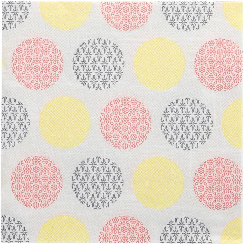 PAPSTAR Motiv-Servietten "ROYAL Collection Rococo", gelb/rot