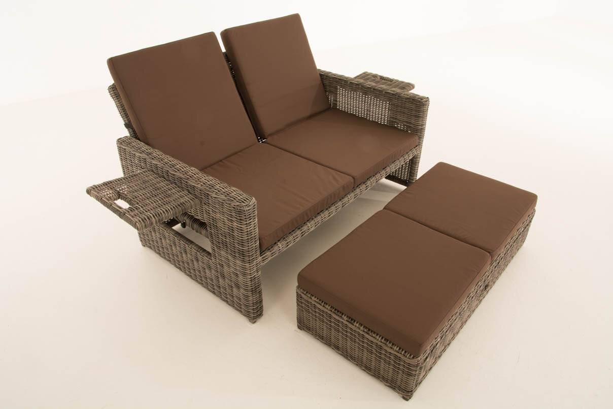 Sofa Ancona Terrabraun 5mm grau-meliert