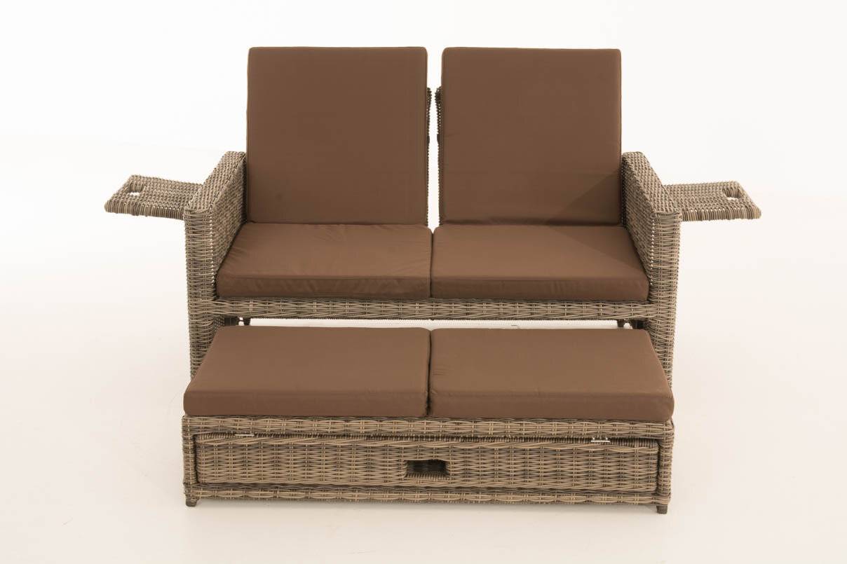 Sofa Ancona Terrabraun 5mm grau-meliert